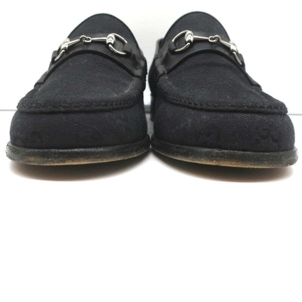 Gucci GG Canvas Horsebit Loafers Black Size 7.5 - Picture 4 of 11